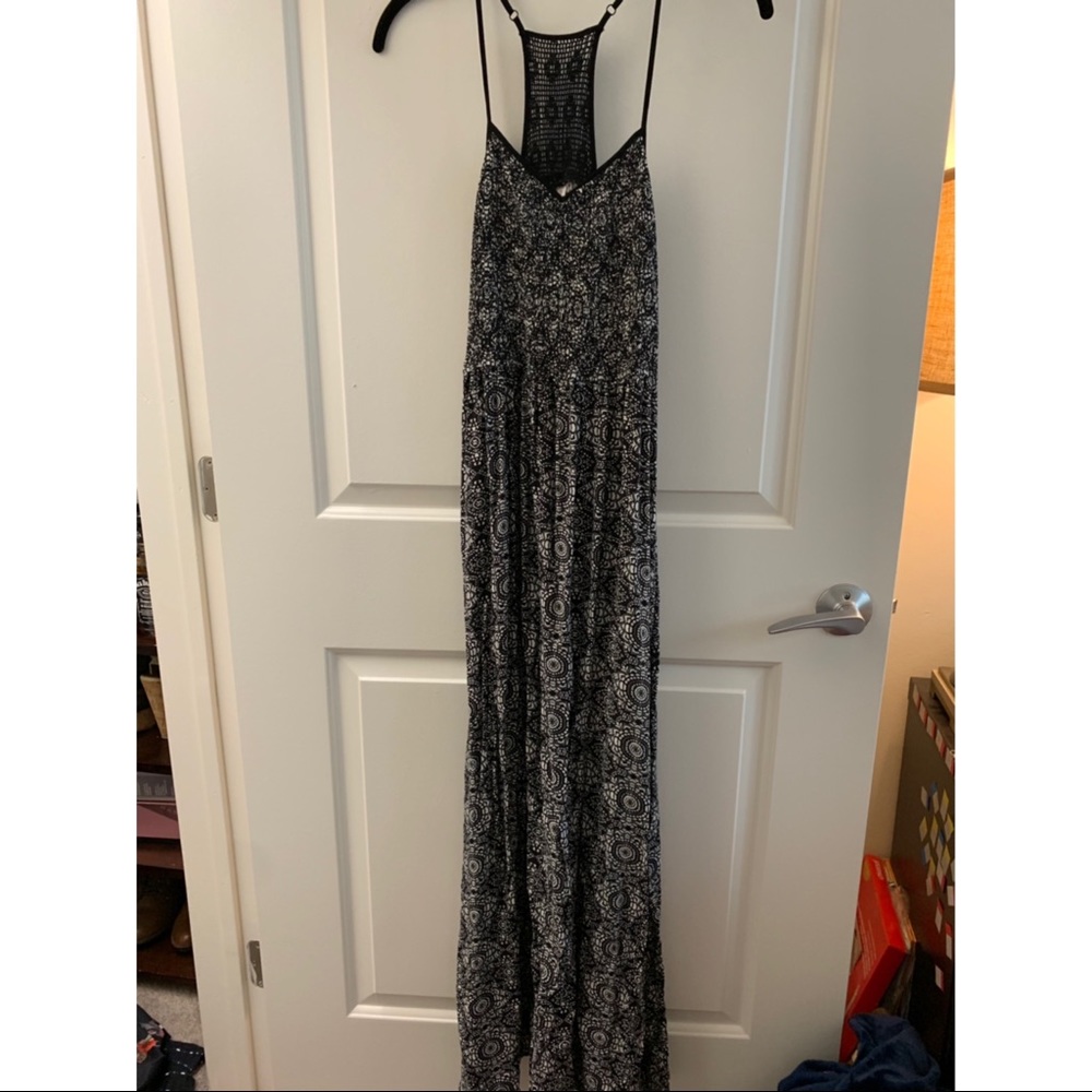 Black & White Printed Maxi Dress